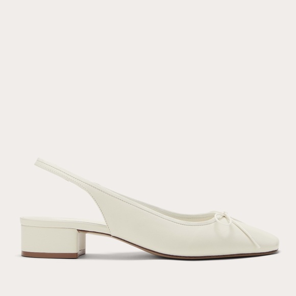 Everlane Ballet Slingback Heel in Canvas, Size 9.5